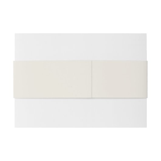 katoenen beige bruiloft uitnodiging uitnodigingen wikkel (Achterkant Voorbeeld)