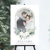 Katoenen Bloem Gebogen Lijst Foto Trouw Welkom  Poster