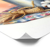 Katoenen boeket in een Melkblikje 4 Poster (Hoek)