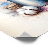 Katoenen boeket in een Melkblikje 5 Poster (Hoek)