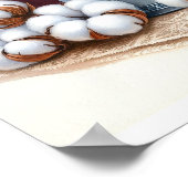 Katoenen boeket in een Melkblikje 6 Poster (Hoek)