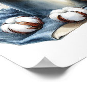 Katoenen boeket in een Melkblikje 7 Poster (Hoek)