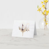 katoenen bol notecard kaart (Gele Bloem)