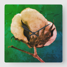 Katoenen Boll 10.75"Vierkante Acrylwandklok Vierkante Klok