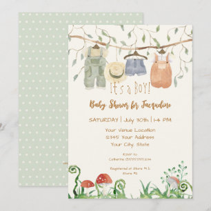 Katoenen Bossen Paddenstoelen Baby Kaart