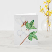 Katoenen Botanische Bol Kaart (Gele Bloem)