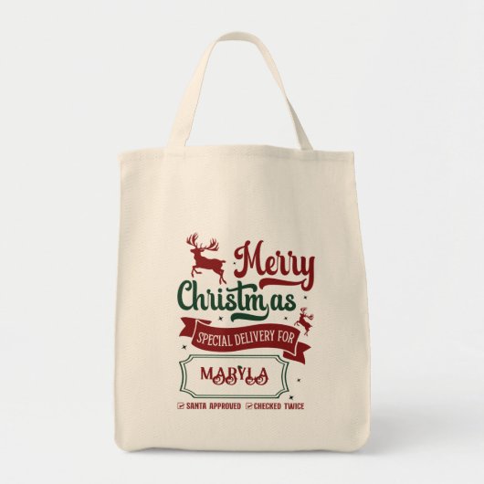 Katoenen cadeautas tote bag (Voorkant)