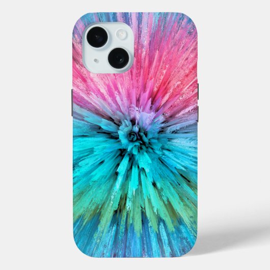 Katoenen Candy Energie-uitbarsting Fractale Kunst Case-Mate iPhone Case (Achterkant)