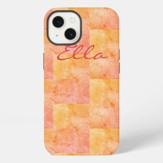 Katoenen Candy Patchwork iPhone Hoesje (Achterkant)