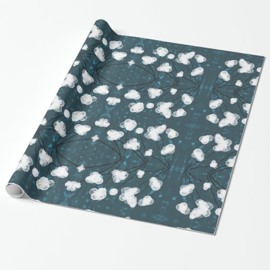 katoenen edelsteen cadeaupapier (Uitgerold)