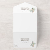 Katoenen Geweih Boho Bruiloft  All In One Uitnodiging (Buitenkant)