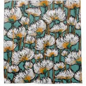 Katoenen grasveldpatroon douchegordijn (Voorkant)