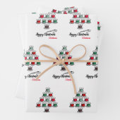 Katoenen haspel kerstboom inpakpapier vel (In situ)