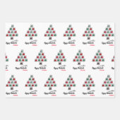 Katoenen haspel kerstboom inpakpapier vel (Voorkant)