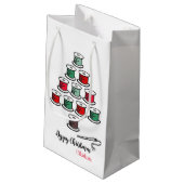 Katoenen haspel kerstboom klein cadeauzakje (Achterkant Gekanteld)