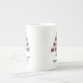 Katoenen haspel kerstboom porselein kop (Voorkant)