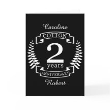 Katoenen huwelijksjubileum 2 jaar getrouwd