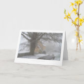 Katoenen in de winter kaart (Gele Bloem)