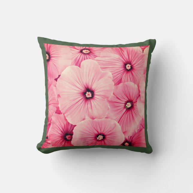 Katoenen kussen, 16 "x 16", GELUKKIG ZAAD HOME MON Kussen (Voorkant)