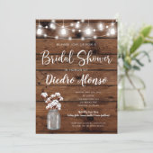 Katoenen Metselwerk Pot Rustieke Bruiloft Feest Kaart (Staand voorkant)