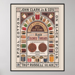  katoenen naaispoelen reclame poster