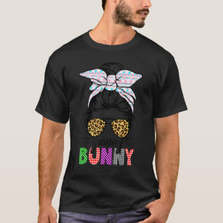Katoenen Rommelige Knot Grootmoeder Konijn Paas Lu T-shirt