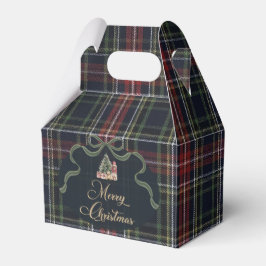 Katoenen ruit geruite kerstfeest cadeau dozen bedankdoosjes