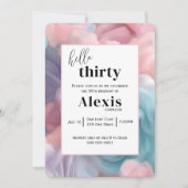 Katoenen Snoep Abstract voor 30e verjaardagsfeestj Kaart (Voorkant)