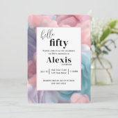 Katoenen Snoep Abstract voor 50ste verjaardagsfees Kaart (Staand voorkant)