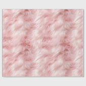 Katoenen Snoep Blush Pink Faux Fur Cadeaupapier (Vlak)