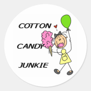 Katoenen Snoep Junkie Ronde Sticker