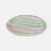 Katoenen snoep kleuren gestreepte papieren Bord (Gekanteld)