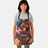 Katoenen snoep Mozaïek Kleurrijke Gepersonaliseerd Schort (Insitu)