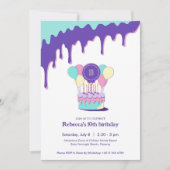 Katoenen snoep Party Invitation Kaart (Voorkant)