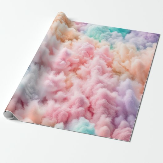 Katoenen Snoep pastel Abstract Cadeaupapier (Uitgerold)