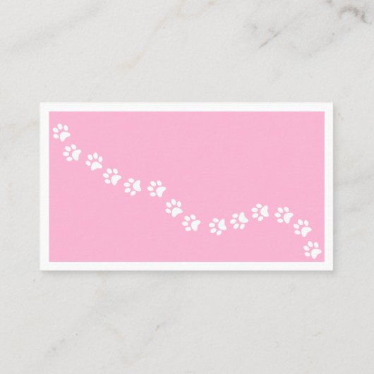 Katoenen Snoep Pawprints QR Code Pet Sitter Walkin Visitekaartje (Achterkant)