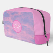 Katoenen Snoep Pink Sky met Initialen Toilettasje (Rechterhoek)