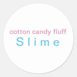 katoenen snoep pluis Slime Ronde Sticker