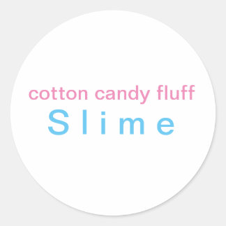 katoenen snoep pluis Slime Ronde Sticker