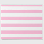 Katoenen Snoep Roze, Wit XL Stripes Pattern Cadeaupapier (Vlak)