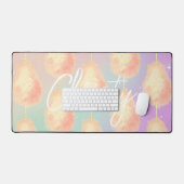 Katoenen snoep sterstof perzik blauwgroen paarse p bureaumat (Keyboard & Muis)