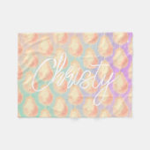 Katoenen snoep sterstof perzik blauwgroen paarse p fleece deken (Voorkant (Horizontaal))