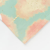 Katoenen snoep sterstof perzik blauwgroen paarse p fleece deken (Hoek)