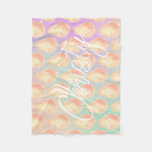 Katoenen snoep sterstof perzik blauwgroen paarse p fleece deken