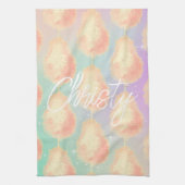 Katoenen snoep sterstof perzik blauwgroen paarse p theedoek (Verticaal)