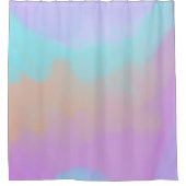 Katoenen Snoep Swirl Digitale Print Douchegordijn (Voorkant)