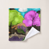 Katoenen Snoep Trees Abstract Kunst Bad Handdoek (Wasdoekje)