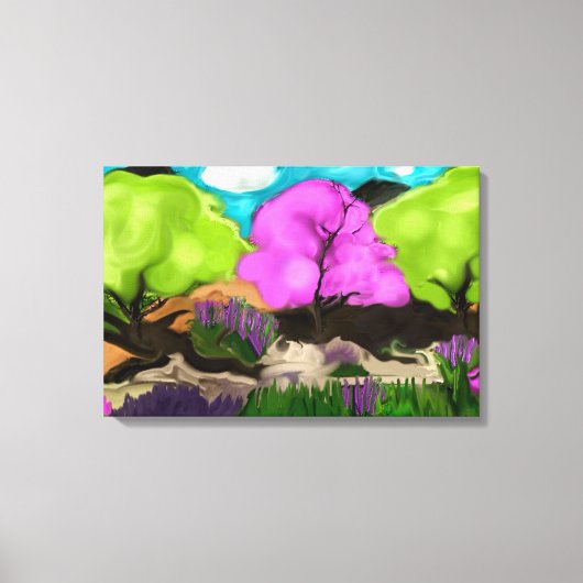 Katoenen Snoep Trees Abstract Kunst Canvas Afdruk (Voorkant)