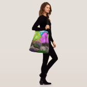 Katoenen Snoep Trees Abstract Kunst Crossbody Tas (Op model)