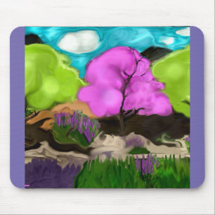 Katoenen Snoep Trees Abstract Kunst Muismat